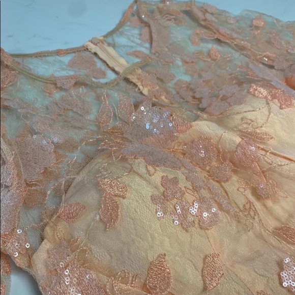 Orange peachy formal/party maxi dress - Picture 1 of 5